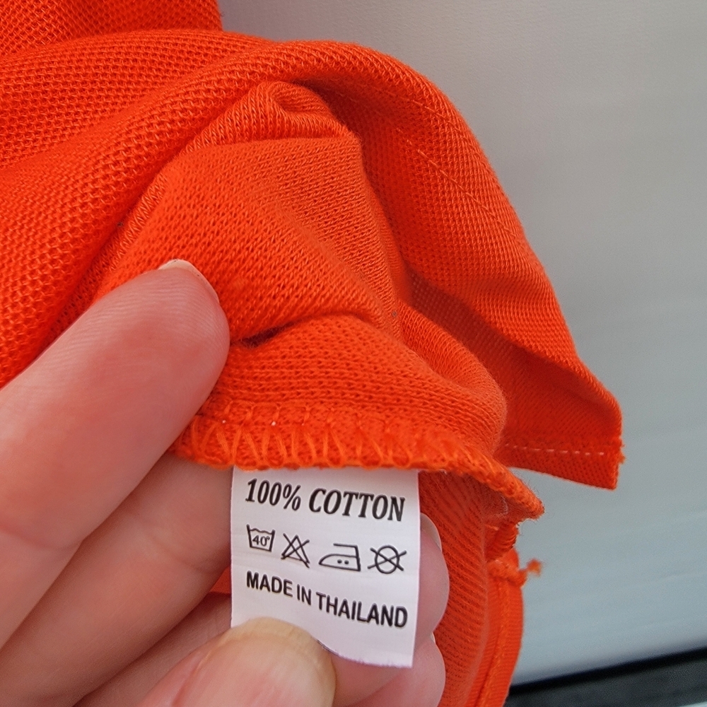 Polo Ralph Lauren Big Pony Polo Shirt Mens XL Bright Orange Black Embroider Y2K - Picture 7 of 11